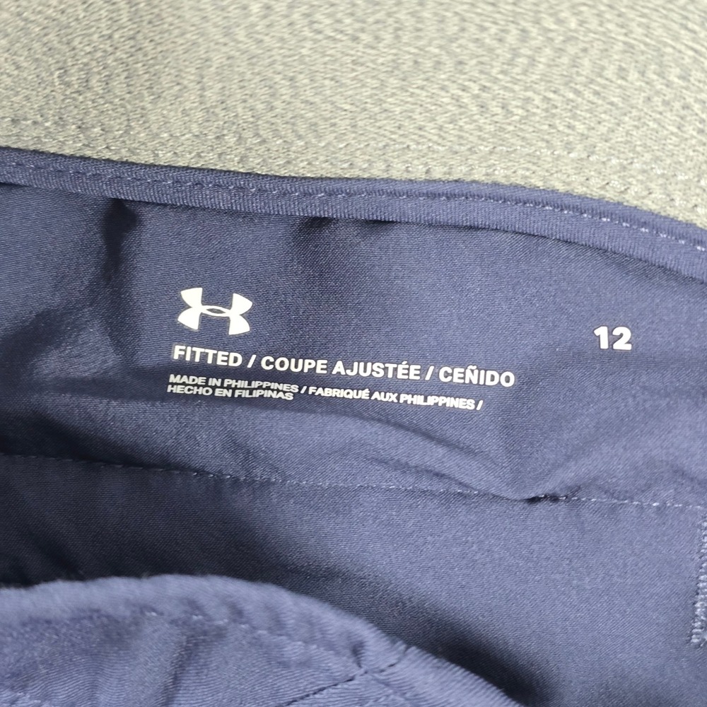 Under Armour Womens Links Golf Pants Navy Blue Fitted Stretch Size 12 1272344 - Picture 7 of 10